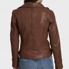Blouson cuir Oakwood femme Video TAN 
