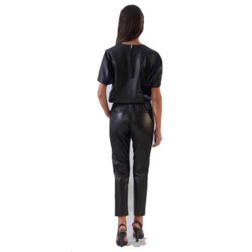  PANTALON JOGPANT CUIR VÉRITABLE NOIR GIFT