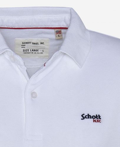 POLO HOMME SCHOTT PSJAMES2 BLANC 