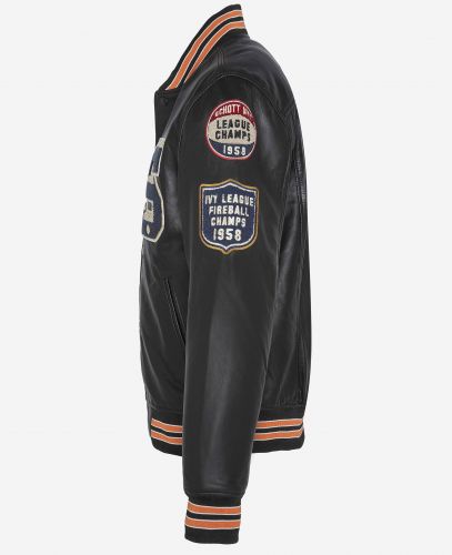 BOMBER EN CUIR HOMME SCHOTT  LCTEDDY NOIR 