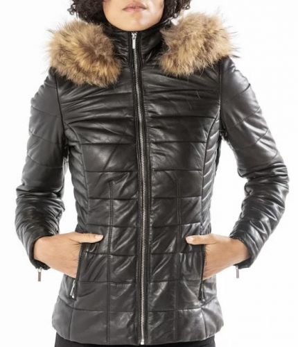 DOUDOUNE CUIR FEMME HELENA 