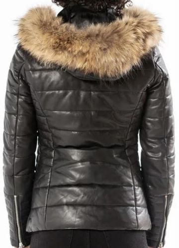 DOUDOUNE CUIR FEMME HELENA 