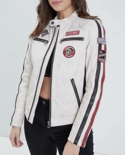 OLA VON BLOUSON CUIR FEMME BANC 