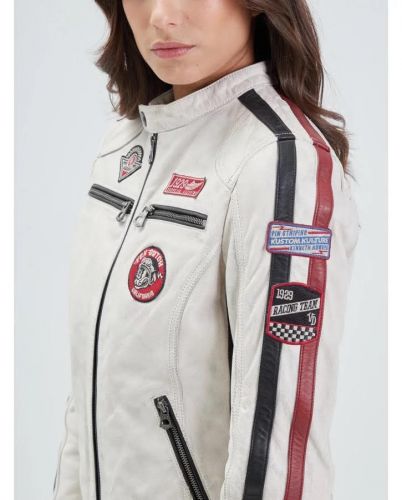 OLA VON BLOUSON CUIR FEMME BANC 