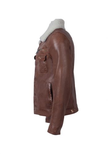 BLOUSON TRECK BARCELONA REDSKINS CUIR HOMME 