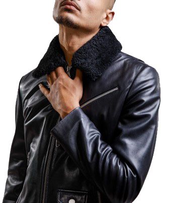 BLOUSON REDSKINS AGNEAU BENTLEY CAREY BLACK
